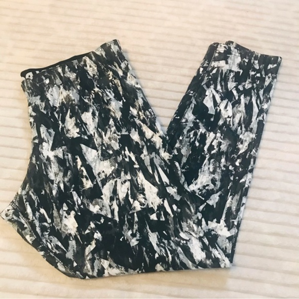 Nike Leg-A-See Mish Mash Leggings Black White Mishmash Print Tights Size XL - Picture 5 of 10